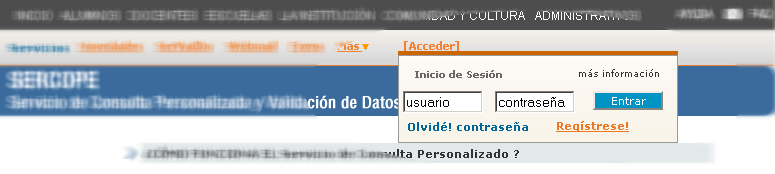 Inicio de Sesi&oacute;n