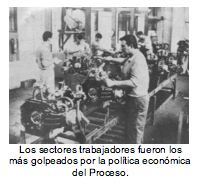 Los sectores trabajadores fueron los ms golpeados por la poltica econmica del Proceso. 