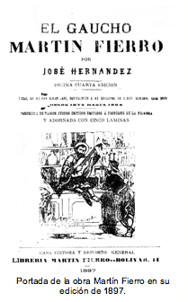 Portada de la obra Martn Fierro en su edicin de 1897. 