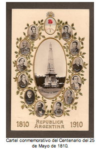 Cartel conmemorativo del Centenario del 25 de Mayo de 1810.  