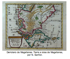Derrotero de Magallanes. Tierra e islas de Magallanes,  por N. Sanfon. 
