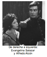 Text Box:   De derecha a izquierda: Evangelina Salazar y Alfredo Alc�n 