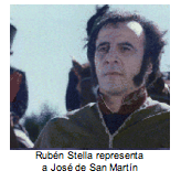 Text Box:   Rub�n Stella representa a Jos� de San Mart�n 