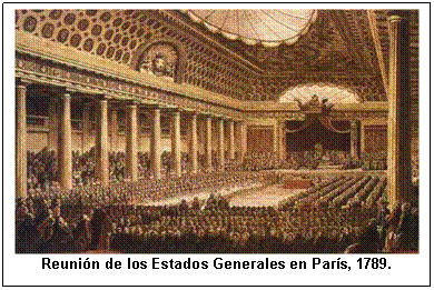 Reunin de los Estados Generales en Pars, 1789.  