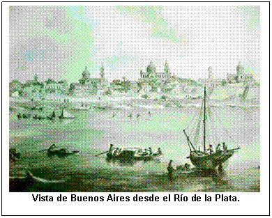 Vista de Buenos Aires desde el Ro de la Plata.  
