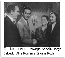 De izq. a der.: Domingo Sapelli, Jorge Salcedo, Alira Romn y Silvana Roth  