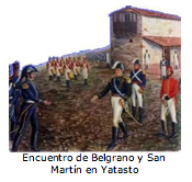 Text Box:   Encuentro de Belgrano y San Mart�n en Yatasto 