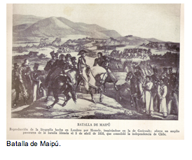 Text Box:   Batalla de Maip�. 
