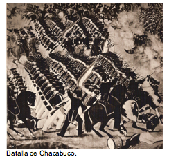 Text Box:   Batalla de Chacabuco. 