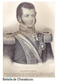 Text Box:   Batalla de Chacabuco. 