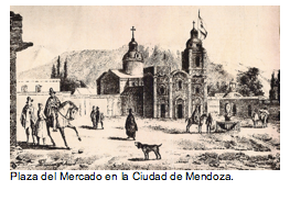 Text Box:   Plaza del Mercado en la Ciudad de Mendoza. 