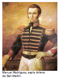 Text Box:   Manuel Rodr�guez, esp�a chileno  de San Mart�n. 