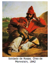 Soldado de Rosas. leo de Monvoisin, 1842 